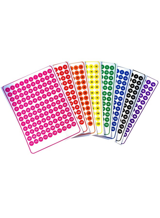 تاج-أه-روم نقاط ملصقات مرقمة ملونة، 960 قطعة - Image 1