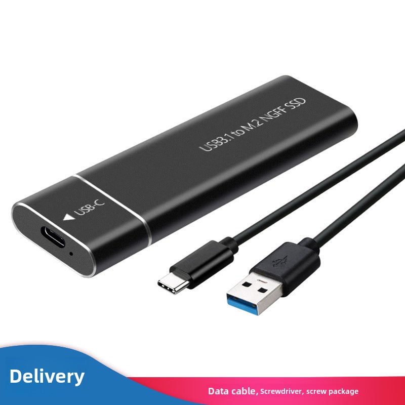 M.2 SATA SSD Enclosure Type-C USB3.1 Portable Drive CaseTN02:5Gbs A- C Black TN02:5Gbs A- C Black 