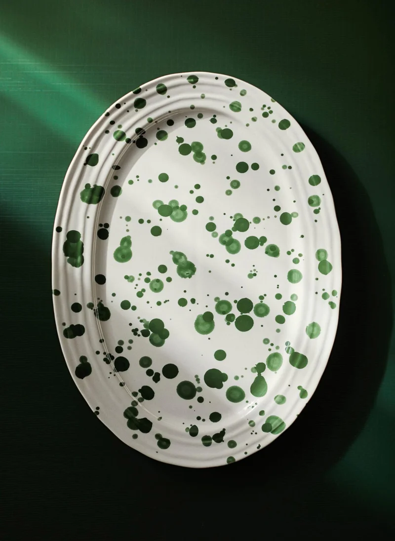 H&M Speckled-Glaze Stoneware Serving Plate