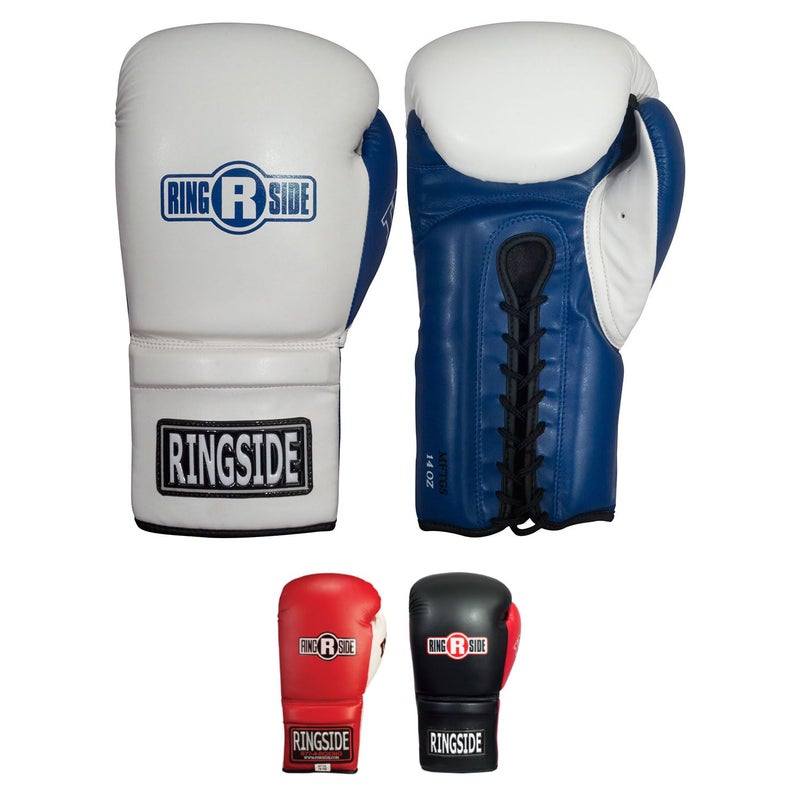 Ringside Lace IMF Tech Boxing Training Sparring Gloves White 14 OZ