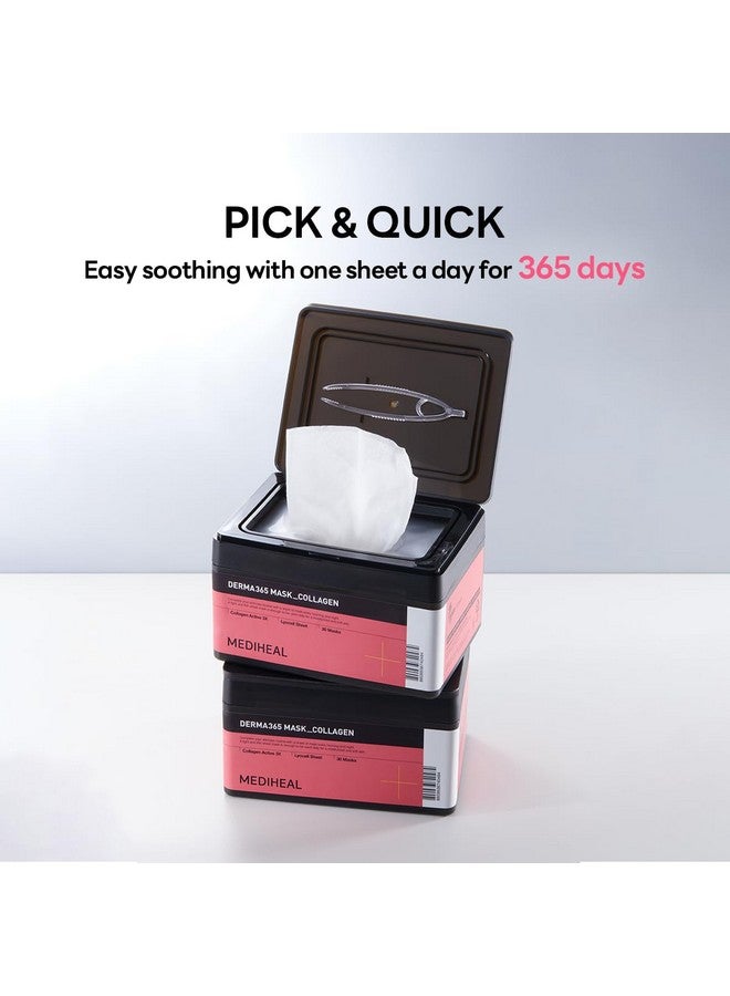 ميدي هيل قناع الكولاجين Mediheal Derma 365 (30 قناعًا) - قناع للعناية اليومية بالبشرة لترطيب قوي لرفع البشرة مع الكولاجين النشط 3X - Image 2