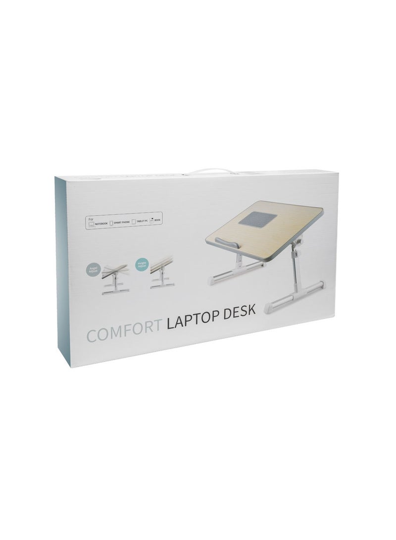 NNEWVANTE Laptop Stand Table Height And Angle Adjustable Desk Folding Table For Writing In Bed, Sofa And Couch With Anti Slip Pad, Perfect For Bed And Sofa Study, Grey  - Image 4