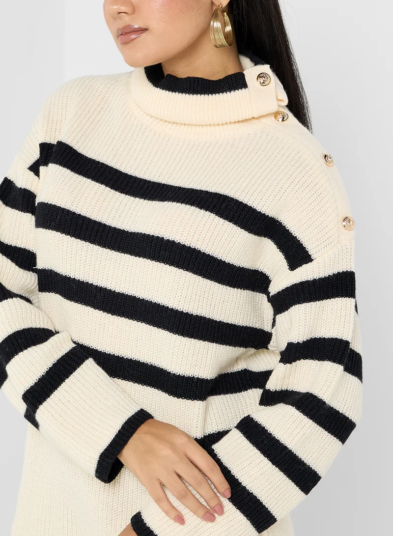 ELLA Striped Crew Neck Sweater