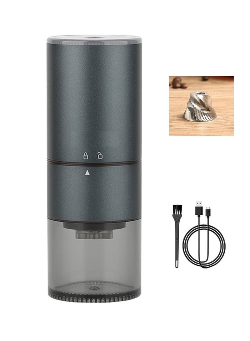 تداو مطحنة قهوة كهربائية محمولة عالية الجودة وقابلة لإعادة الشحن مع قلب طحن من الفولاذ المقاوم للصدأ باللون الأزرق الداكن - Image 1