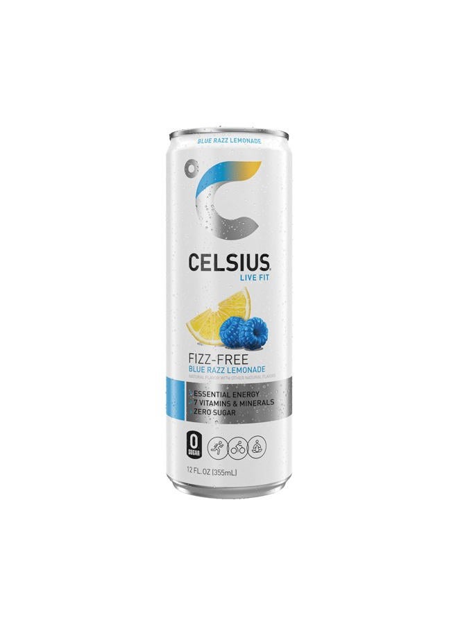 CELSIUS مشروب ليمونادة بلو راز خالي من الفقاعات، مشروب طاقة خالي من السكر، 12 أونصة سائلة (عبوة من 12) - Image 5