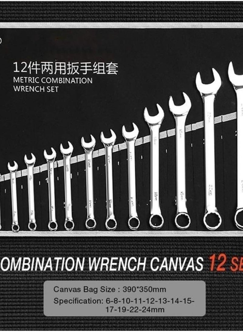 GGOOT Hardware Tool Car Repair Set Wrenches 12pc 14PC 22PC Key Spanners Woodworking Machinery Wrench Sets Hand Tools Wrenches Keys Set (Color : 12PC 1) - Image 1