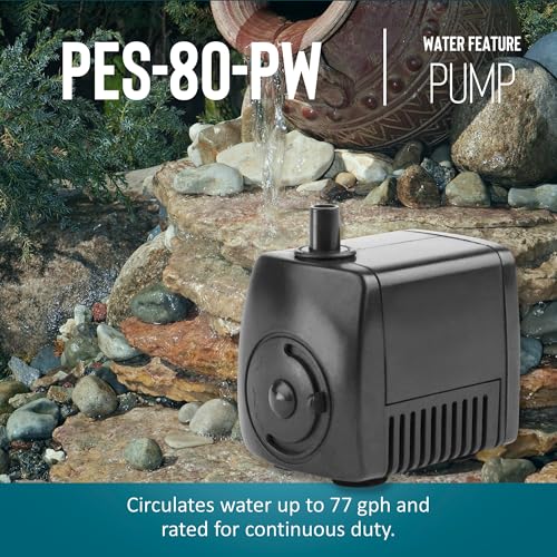 Little Giant PES-80-PW 115-Volt, 77 GPH Magnetic Drive Fountain Pump with 6-Ft. Cord, Black, 566714 - Image 5
