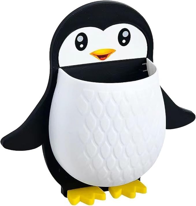 AVMPHD Penguin Storage Box Wall Mount Remote Control Holder tv Stand Makeup Storage case Remote Phone Holder Makeup Wall Organizer Wall Remote Control Holder (Multicolor) - Image 1