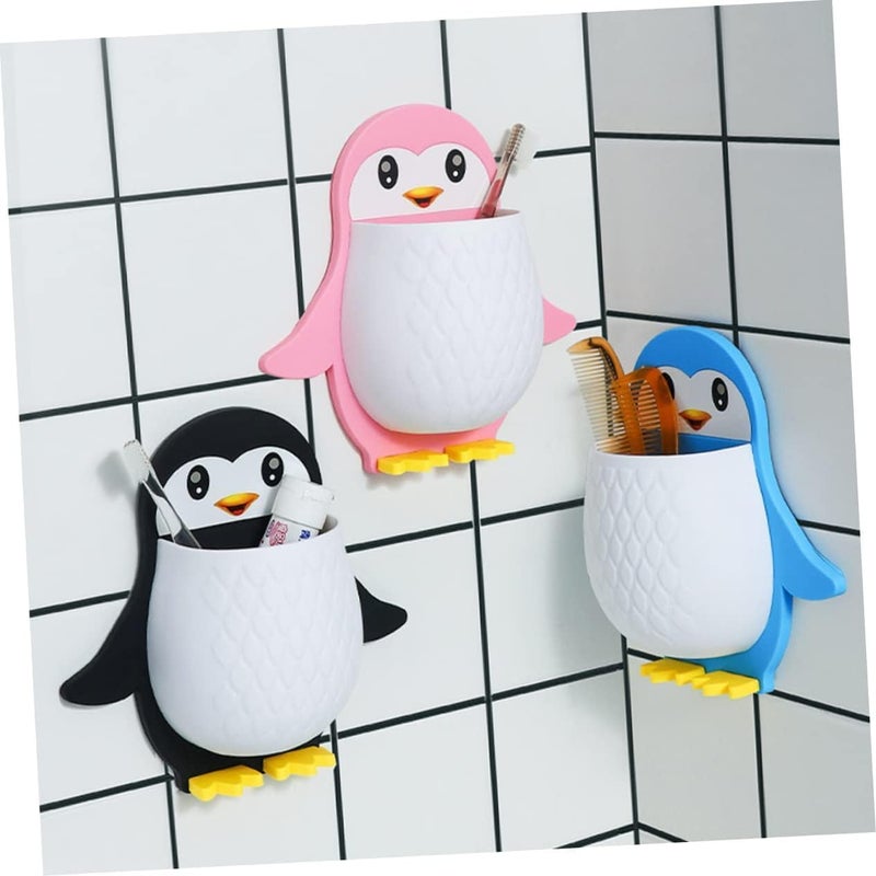 AVMPHD Penguin Storage Box Wall Mount Remote Control Holder tv Stand Makeup Storage case Remote Phone Holder Makeup Wall Organizer Wall Remote Control Holder (Multicolor) - Image 3
