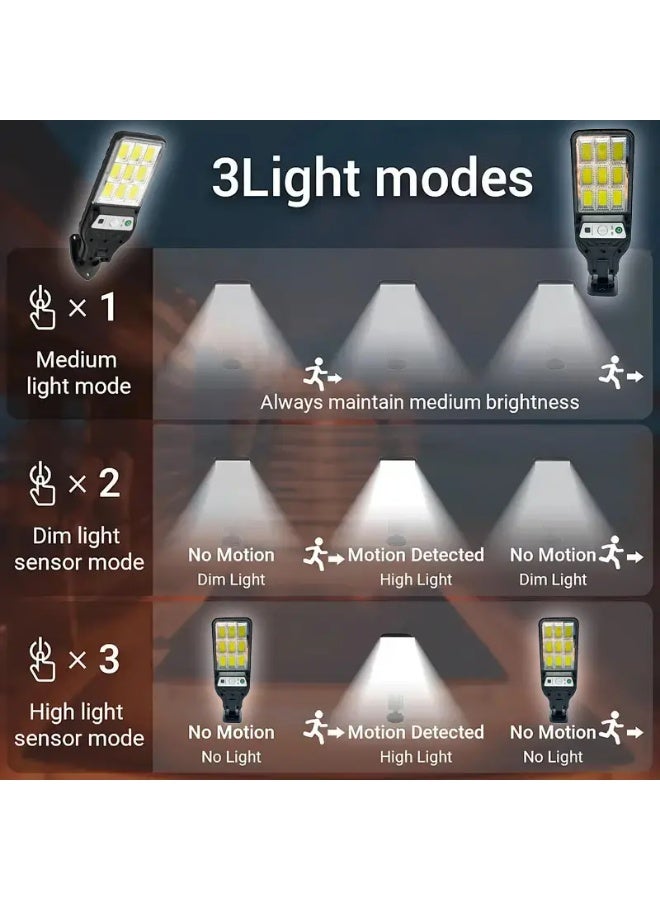 Solar Lights Outdoor Waterproof,  LED Solar Flood Lights Outdoor Motion Sensor with Remote, 3 Modes Solar Lights for Outside Yard, Garden, Path & Parking Lot-1PACK - Image 2