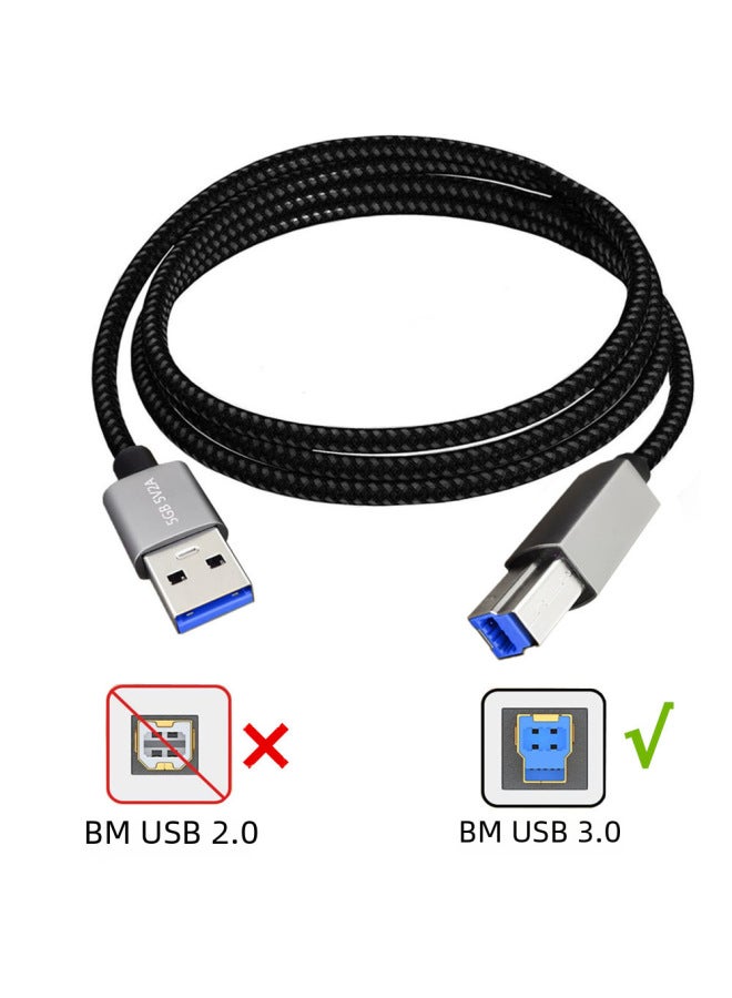 High-speed USB3.0 Printer Data Cable A Male To B Male AM/BM Square Port Mobile Hard Disk Box Data Cable-Line Length:5 M - Image 2