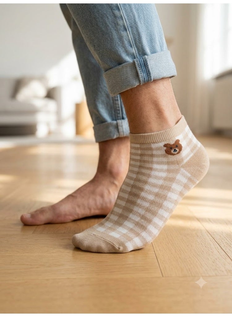 Star 1pcs patterned Socks Plain multi color - Image 1