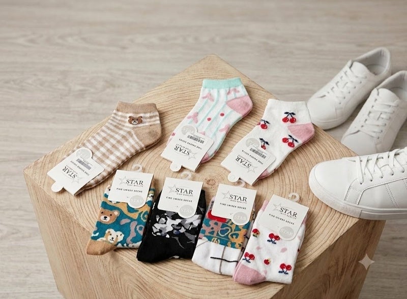 Star 1pcs patterned Socks Plain multi color - Image 2