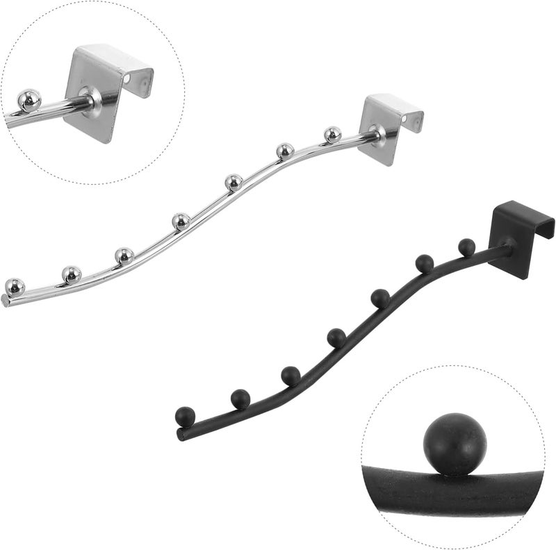 klarako 2pcs Clothes Hook Clothing and Closet Rod Wall Mounted Shelves Metal Hangers Heavy Duty Coat Hook pegboard Hooks Metal Hooks Hangers for Clothing Store Stainless Steel Hanger Rack - Image 4