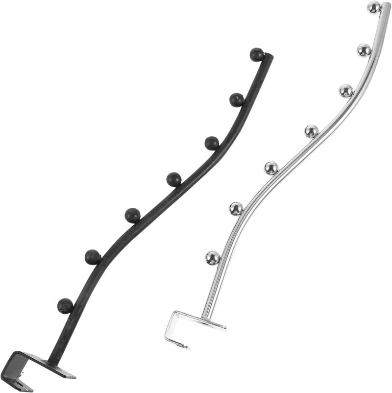 klarako 2pcs Clothes Hook Clothing and Closet Rod Wall Mounted Shelves Metal Hangers Heavy Duty Coat Hook pegboard Hooks Metal Hooks Hangers for Clothing Store Stainless Steel Hanger Rack - Image 1