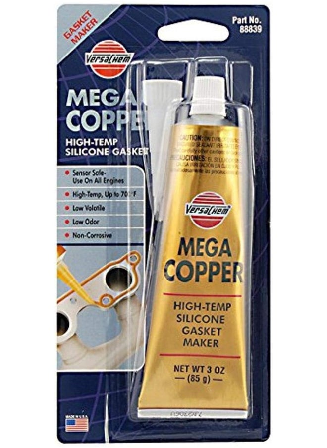 Versachem Versachem 88839 High Temperature Mega Copper Silicone - 3 oz. 