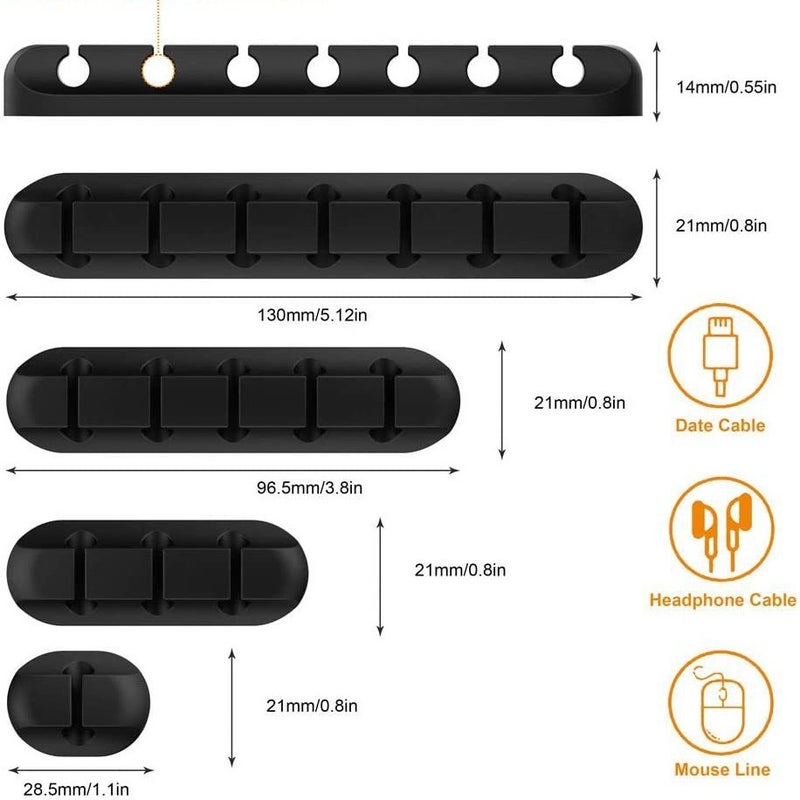 Desktop Self-Adhesive Silicone Wire Organizer Earphone Wire Mobile Phone Data Wire Multi-Function Wire Winder Wall Fixer - Image 4