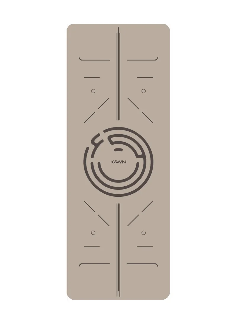KAWN.YOGA Beige Mat. Non-Slip. Strap Included. High Performance Material Exercise Mat Ideal For Hiit, Plates, Yoga And Other Workouts
