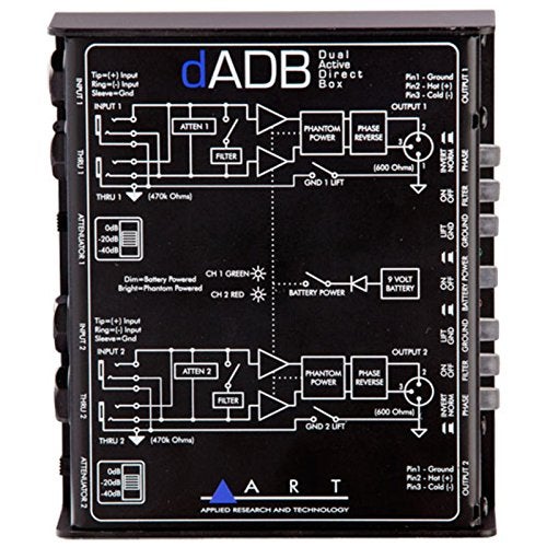 ART DADB 2-Channel Active a V Direct Box - Image 3