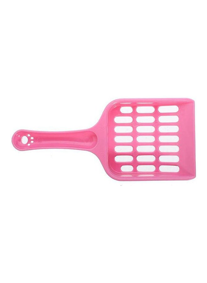 NIBEMINENT Pet Sand Litter Shovel Grid-style Waste Poop Scooper Tray Tool For Cat Dogs Rabbits Pink