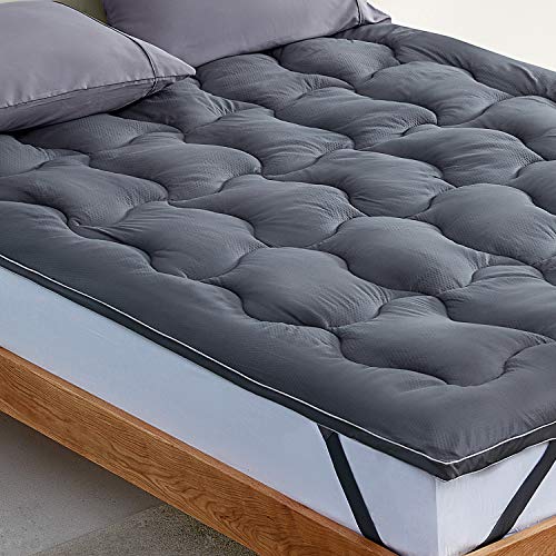 SLEEP ZONE Twin Mattress Topper Cooling Mattress Pad Cover Fluffy Down Alternative Bed Topper 821 Inch Deep Pocket Twin