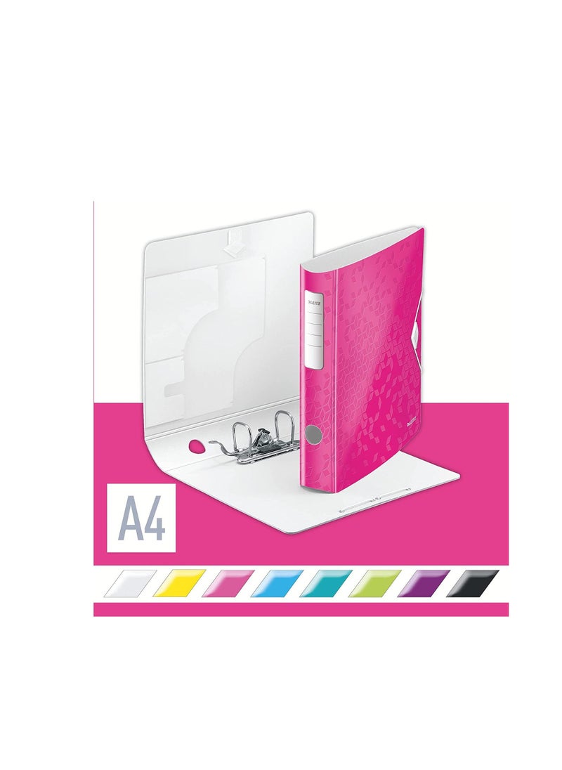 LEITZ - Leitz Wow Pp 180° Active Lever Arch File 65Mm Pink - Image 1