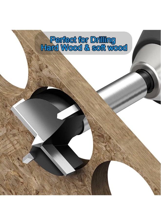 Generic - Carbide Forstner Drill Bit, 3Inch Carbide Tipped Forstner Drill Bit, Wood Drilling bit Set Woodworking Hinge Cutter Tool Kits for Wood Plastic Plywood - Image 1