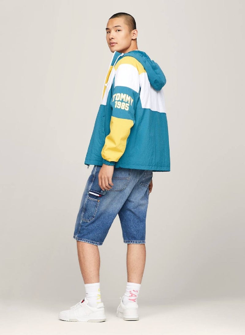 TOMMY JEANS Colour-Blocked Padded Hooded Windbreaker  - Image 2