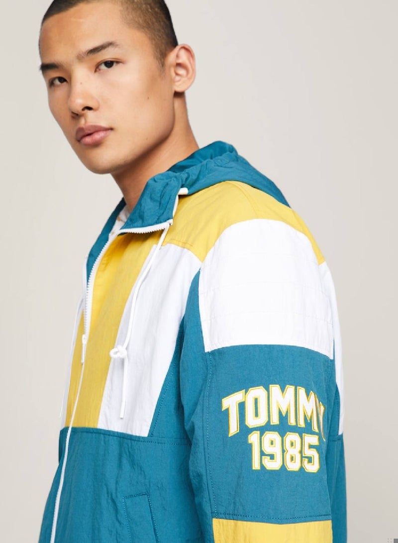 TOMMY JEANS Colour-Blocked Padded Hooded Windbreaker  - Image 3