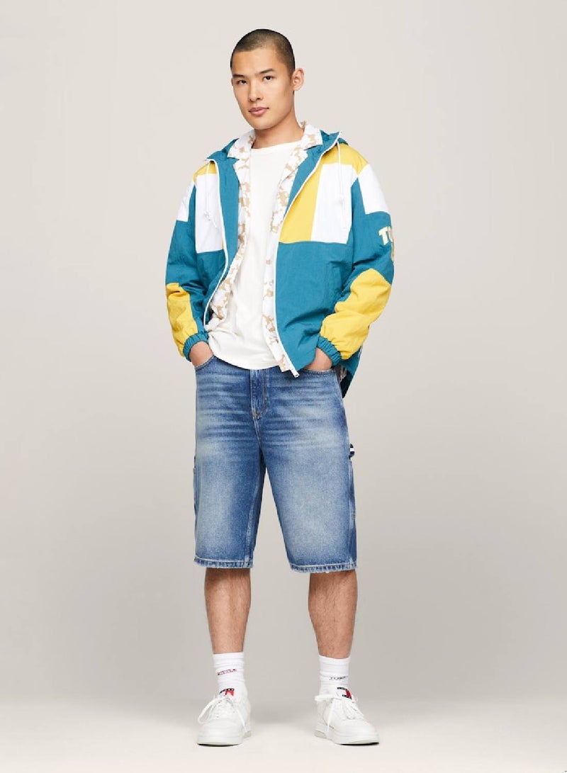 TOMMY JEANS Colour-Blocked Padded Hooded Windbreaker  - Image 1