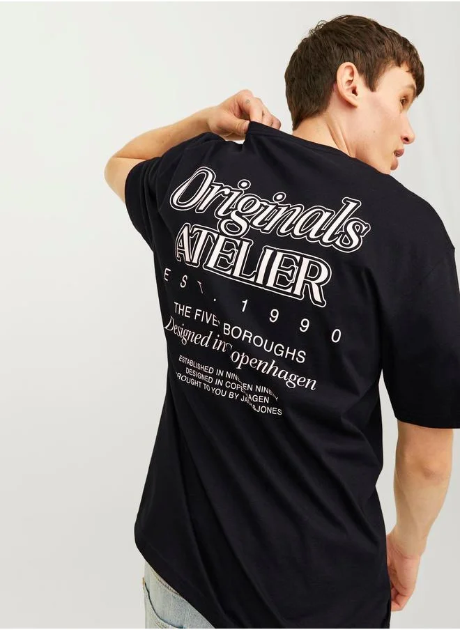 JACK & JONES Brooklyn Back Print Crew Neck T-Shirt