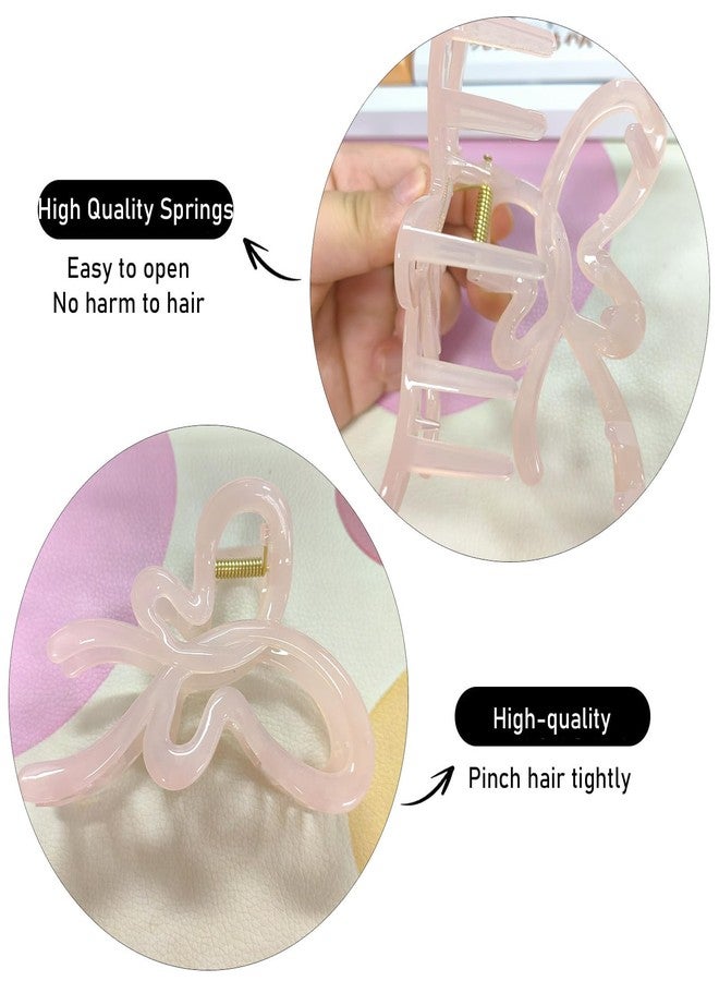 Kasmena Butterfly Hair Clips for Women Girls,Hair Bows Claw Clips Jelly Butterfly Clips Nonslip Bow Clips Coquette Hair Styling Accessories,6PCS - Image 5