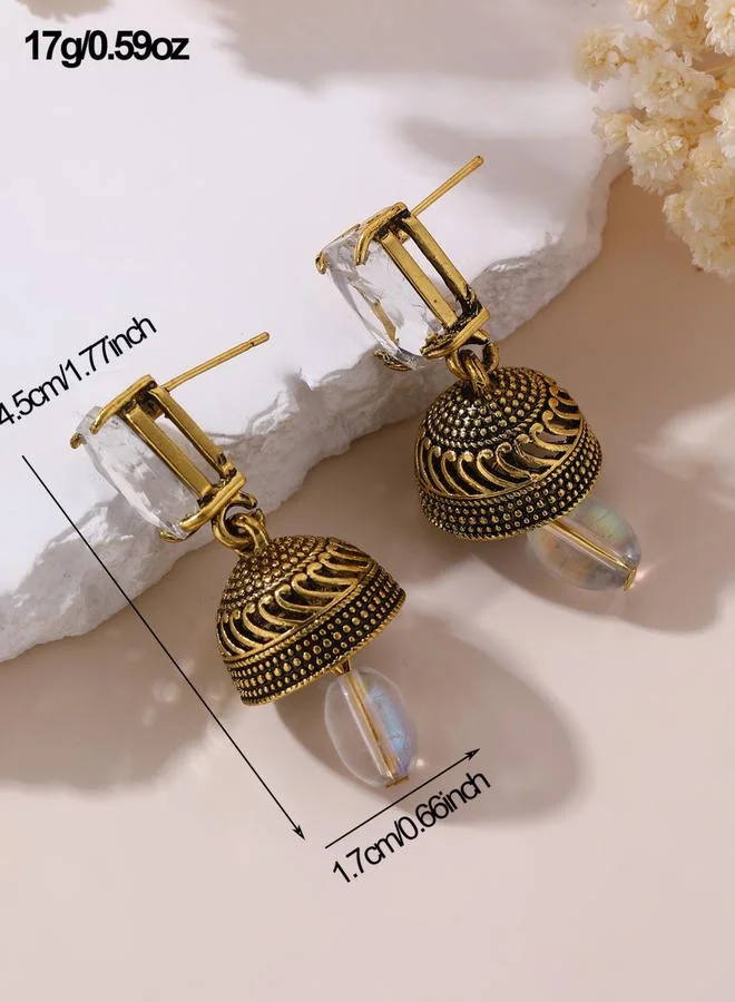 Take Two Take Two Gold Tone Bell Shape Jhumka Earrings