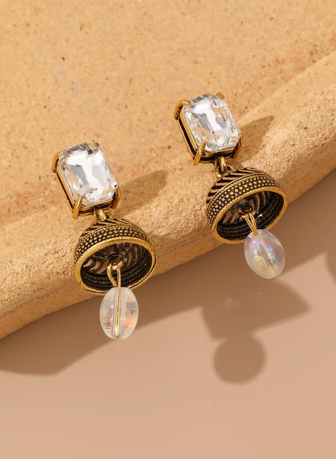 Take Two Take Two Gold Tone Bell Shape Jhumka Earrings