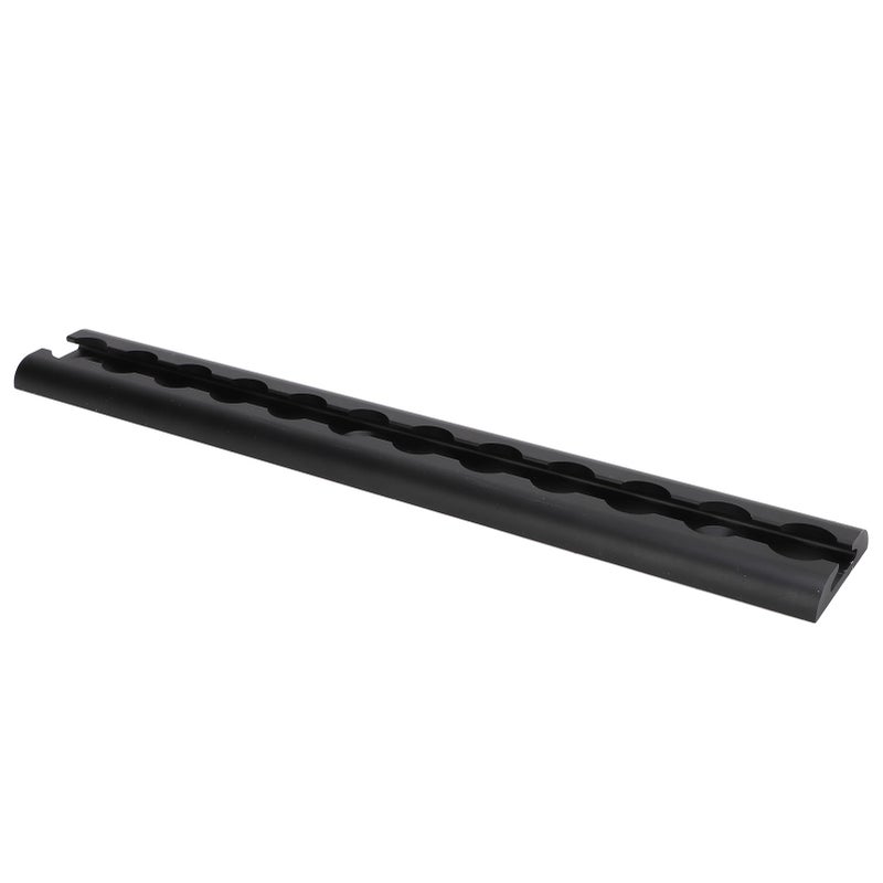 L Track Rail with Drilled Hole Securing Loads Robust Tie Down Aluminium Airline Rail for Truck Beds Trailers Black 30cm - Image 2