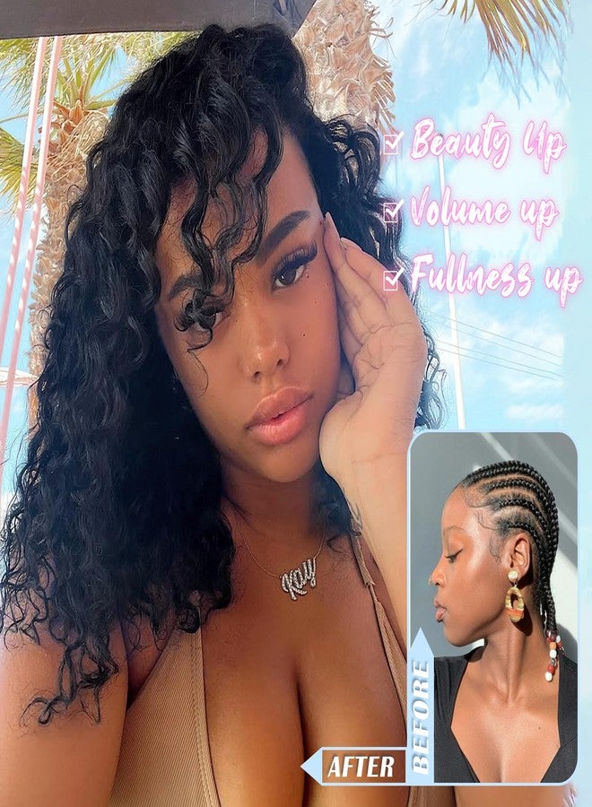 Gowit Pre Looped Deep Wave Crochet Hair 12 Inch 7 Packs Short Curly Black Pre Twisted Ocean Wave Deep Twist Crochet Braids Synthetic Braiding Hair for Black Women - Image 2