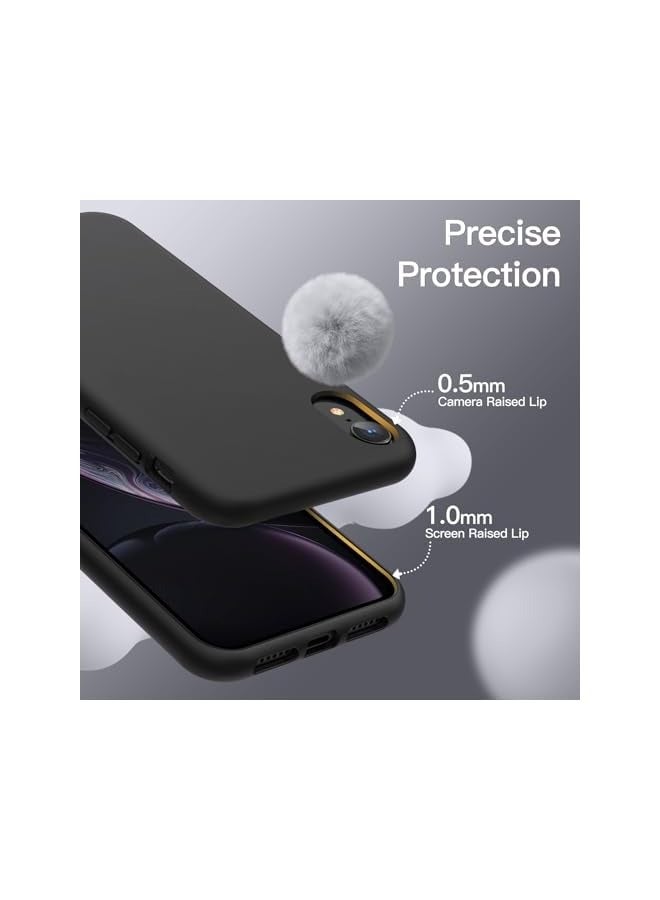 Jetech Silicone Case for iPhone XR, 6.1-Inch, Silky-soft touch Full-Body Protective Case, Shockproof cover with Microfiber Lining (Black) - Image 4