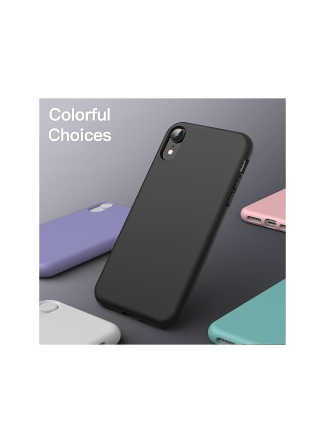 Jetech Silicone Case for iPhone XR, 6.1-Inch, Silky-soft touch Full-Body Protective Case, Shockproof cover with Microfiber Lining (Black) - Image 5