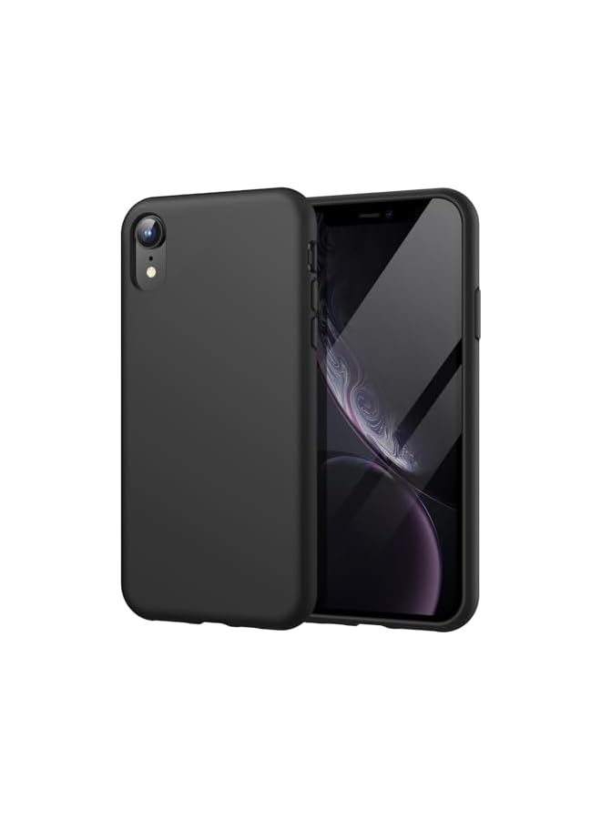 Jetech Silicone Case for iPhone XR, 6.1-Inch, Silky-soft touch Full-Body Protective Case, Shockproof cover with Microfiber Lining (Black) - Image 1