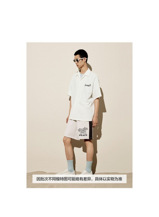 Waxbird Men's Summer Style Back Large Embroidered Short Sleeve Loose Fit Men's Shirt - Image 3