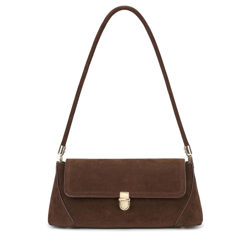 WSRYDJDL Shoulder Bags for Women Vintage Handbag Retro Classic Small Purse Cute Hobo Tote Handbag Mini Clutch Purse (Suede Coffee) - Image 1