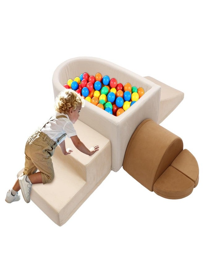 Asweets Foam Climbing Blocks with Ball Pit for Toddlers, 6-Piece Soft Play Set Toddler Climbing Toys Indoor, Climb Crawl Activity Playset (Balls not Included) - Image 1