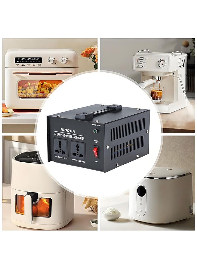 RATSAW 1500W Voltage Converter Transformer, 110V/120V/220V/240V Step Up/Down Power Converter, Home-use Universal Socket - Image 2