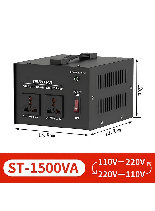 RATSAW 1500W Voltage Converter Transformer, 110V/120V/220V/240V Step Up/Down Power Converter, Home-use Universal Socket - Image 3