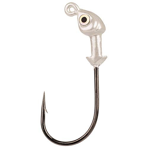 Strike King FJH18-844 Redfish Magic Flats Jighead, 1/8 -Ounce, Pearl - Image 5