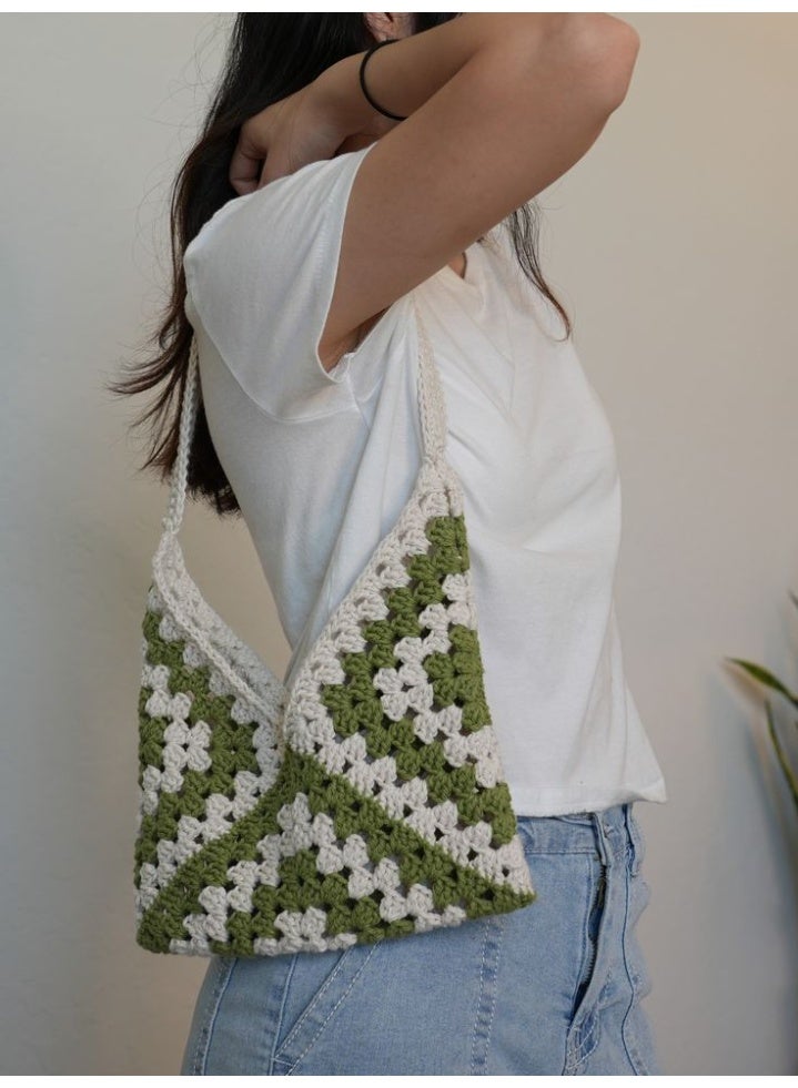 CROCHKA Elegant Handmade Summer Crochet Shoulder Bag