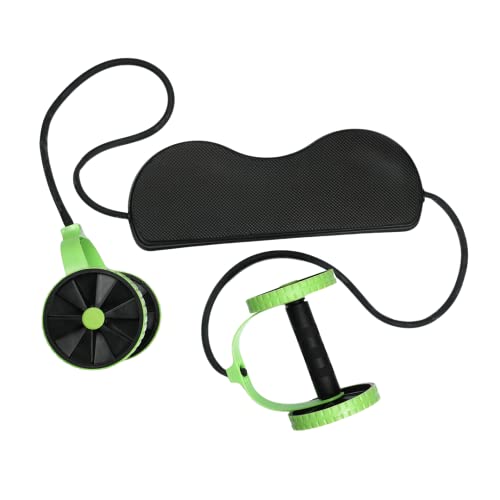 Burnlab Ab Roller Wheel with Resistance Tube (Green), Adjustable Training Levels for Abdominal & Core Strength Training, Comfortable Knee Base for Home Gym Fitness - for Men and Women - Image 1