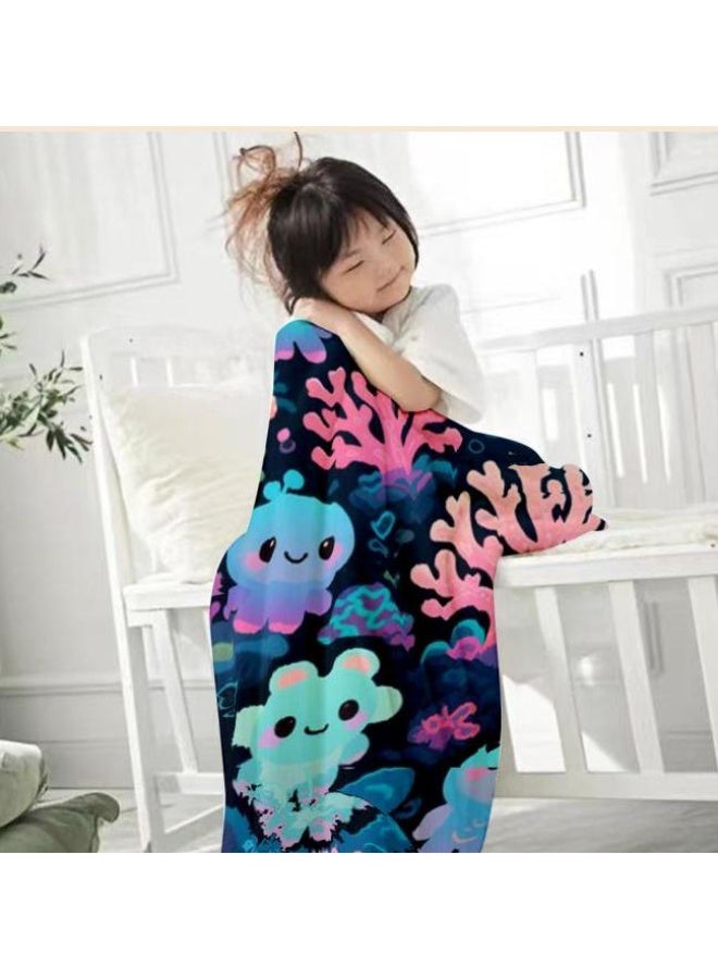 general Baby and children's cartoon flannel thin blanket (warm and comfortable, suitable for sleep, game use) 70cm*100cm - Image 1