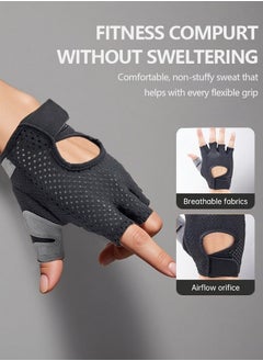 Generic Fitness Gloves Half Finger Men And Women Breathable Mesh Gym Sports Yoga Anti-slip Riding Sports Gloves  - Image 2