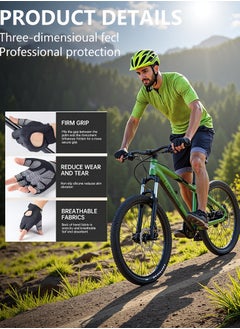 Generic Fitness Gloves Half Finger Men And Women Breathable Mesh Gym Sports Yoga Anti-slip Riding Sports Gloves  - Image 3